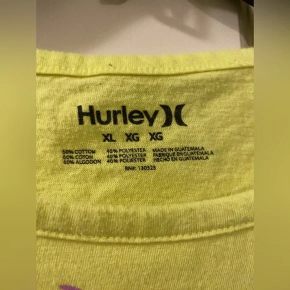 Hurley Kids girls Yellow Beach Graphic T-Shirt - Picture 2 of 2